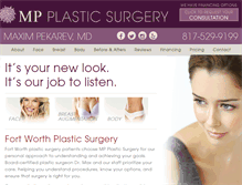 Tablet Screenshot of mpplasticsurgery.com